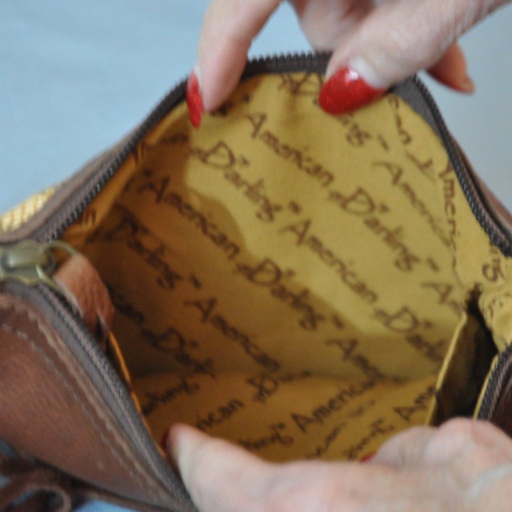 American Darling Brown and Gold Crossbody Bag - Picture 9 of 16